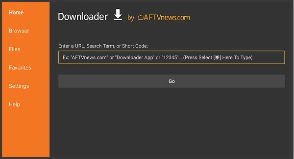 Enter the ElephTV download code in Downloader